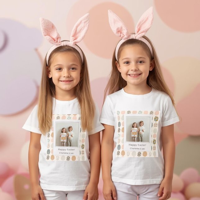 Camiseta Trendy Pastel Easter Photo  | Personalized (Criador carregado)