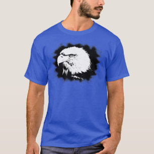 Camiseta Trendy Royal Blue Modern Elegante Cabeça de Águia 