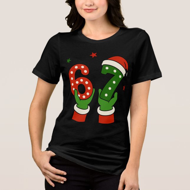Camiseta Trendy "Six Seven" Candy Cane Christmas (Frente)