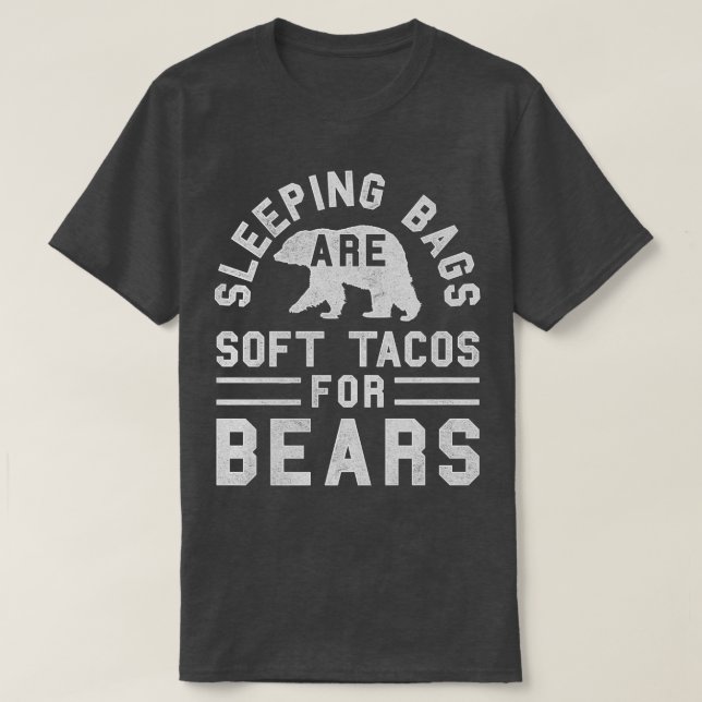 Camiseta Trendy Sleeping Bag Soft Tacos Bear Poster Premium (Frente do Design)