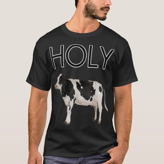 Camiseta Trendy Teez unise adult  Holy Cow T , Red, Small U (Frente)