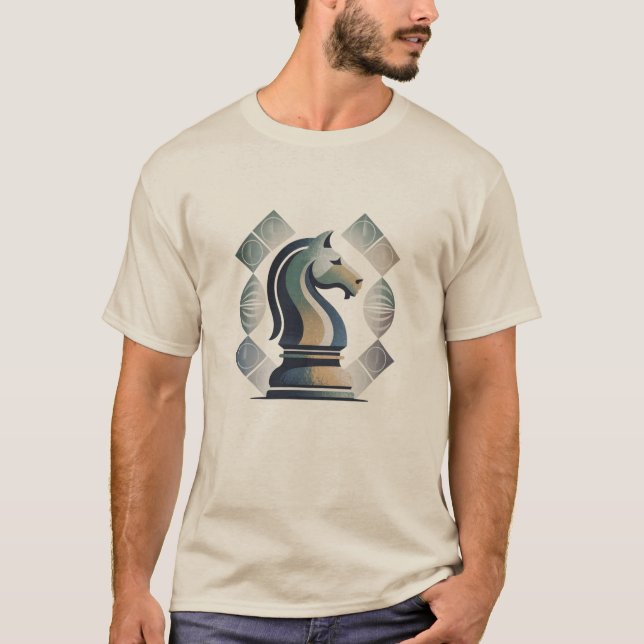 Camiseta Trendy Vintage Knight Chess Pieces  (Frente)