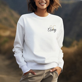 Camiseta Trendy Watercolor Aries Zodiac Sweatshirt