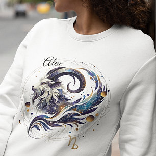 Camiseta Trendy Watercolor Capricorn Zodiac Sweatshirt