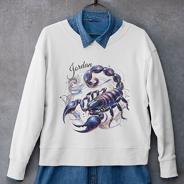 Camiseta Trendy Watercolor Scorpio Zodiac Sweatshirt (Criador carregado)