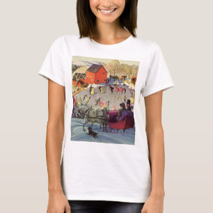 Camiseta Trenó de Natal Vintage, Amor e Romance
