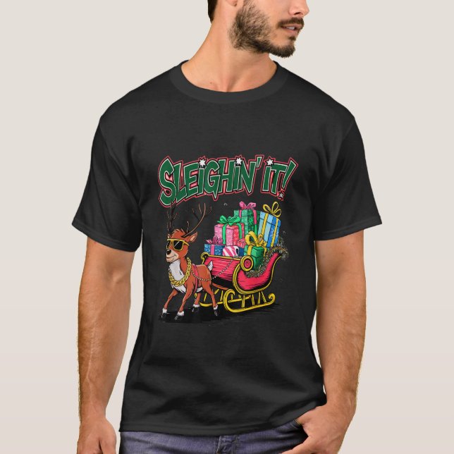 Camiseta TRENO DE RENAS FERIADO MEME BÓIA Fria NATAL  (Frente)