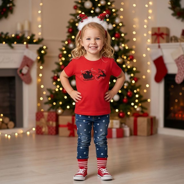 Camiseta Trenó do Papai Noel Natal (Criador carregado)