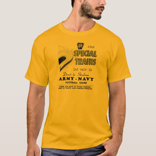 Camiseta Trens do jogo do marinho do exército através da (Frente)