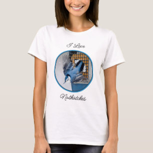 Camiseta Trepadeira-de-peito-branco na Neve - Foto Original