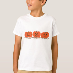 Camiseta Três abóboras felizes do Dia das Bruxas que