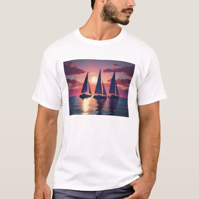 Camiseta Três Amigos à vela (Frente)