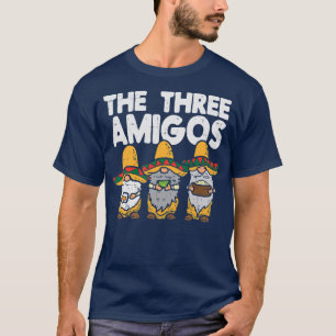 Camiseta Três Amigos Gnomos Mexicanos Cute Cinco De Mayo
