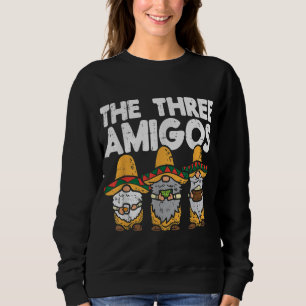 Camiseta Três Amigos Gnomos Mexicanos Cute Cinco De Mayo Fi