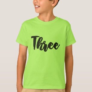 Camiseta Três anos e aniversário de 3 anos