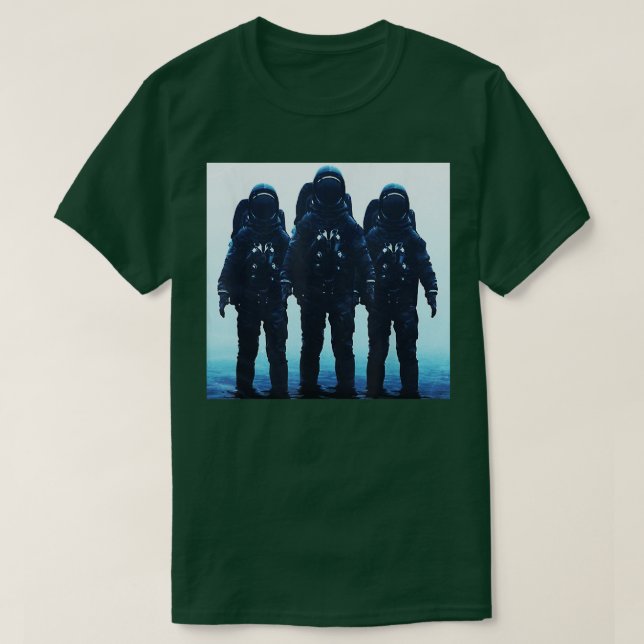 Camiseta Três astronautas no oceano (Frente do Design)