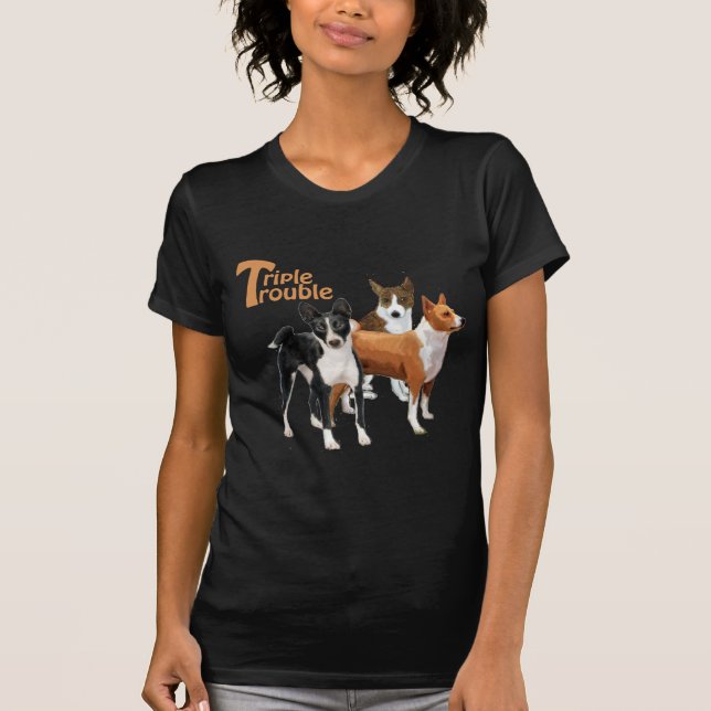Camiseta três basenjis (Frente)