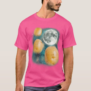 Camiseta Três Batatas Lua 3 Batatas Fazendeiro Uivando Bata