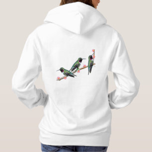 Camiseta Três beija-flores tocando num galho Flores Silas