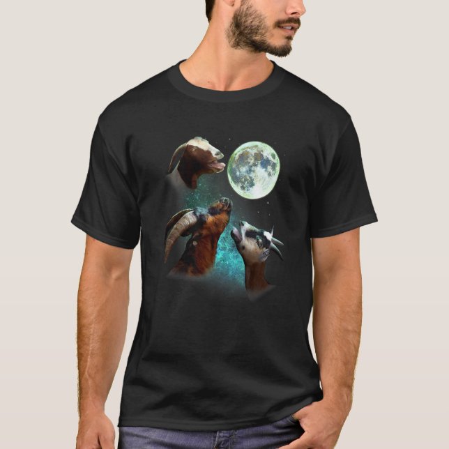 Camiseta Três Cabras Uivam à Lua 3 Lobos Paródia (Frente)
