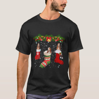 Camiseta Três Cachorros De Caça No Natal De Sock