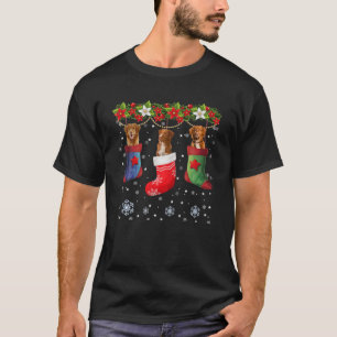 Camiseta Três Cachorros De Toller No Natal Santa Hat Xmas