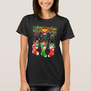 Camiseta Três Cães Cane Corso Elfo Rena de Papai Noel Em Cr