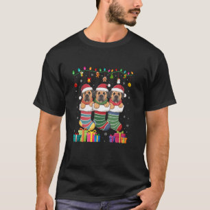 Camiseta Três cães Mastim Tibetano em Meia Garotos Garotas