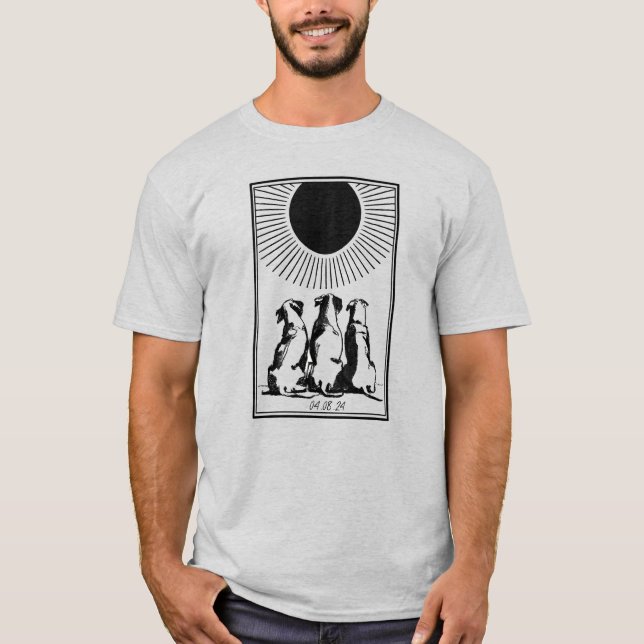Camiseta Três Cães "Noite" Eclipse 2024 (Frente)