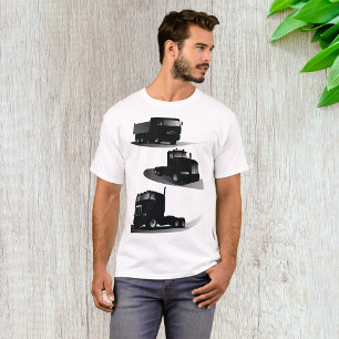Camiseta Três Caminhões Pretos