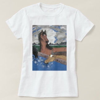 Camiseta Três cavalos bonito