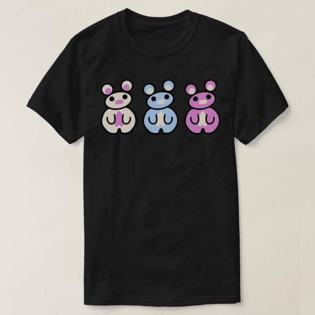 Camiseta Três Chibis CHUMMY (Frente do Design)