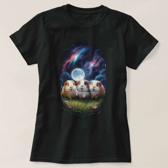 Camiseta Três cobaias bonitas (Frente do Design)