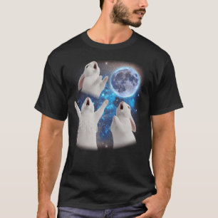 Camiseta Três Coelhos Gritando No Memória Estranho Da Lua
