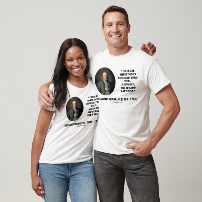 Camiseta Três Coisas Extremamente Difíceis de Benjamin Fran (Unissex)