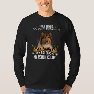 Camiseta Três coisas que você não perde com Cachorro Collie