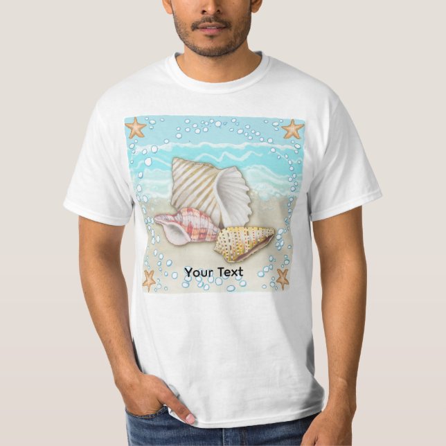 Camiseta Três Conchas Marinhas da Praia (Frente)