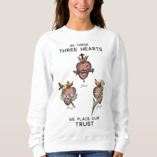 Camiseta Três Corações Sagrados de Jesus Mary Joseph, JMJ, 