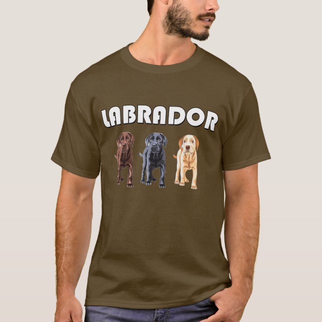 Camiseta três cores labrador (Frente)