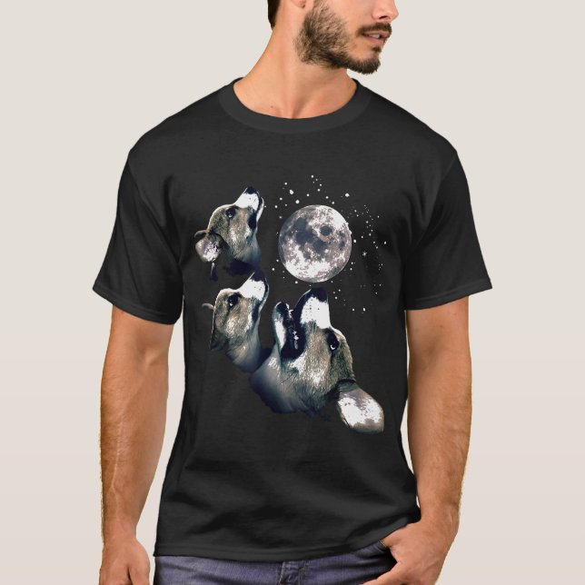 Camiseta Três Corgi Lua Lobo Paródia (Frente)