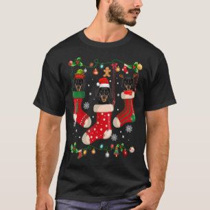 Camiseta Três Dachshund Em Papais noeis De Natal X Mass Cão