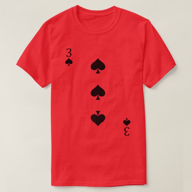 Camiseta Três De Espadas Fáceis Fáceis Fábricas De Hallowee (Frente do Design)