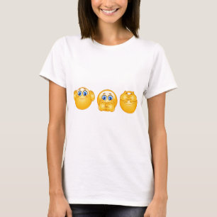 Camiseta três emojis sábios
