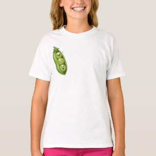 Camiseta Três Ervilhas Kawaii em uma Vagem Crianças