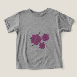 Camiseta Três Flores Rosa