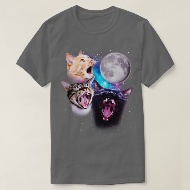 Camiseta Três Gato na Lua (Frente do Design)