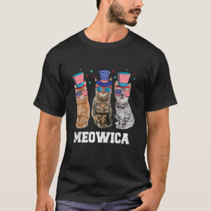 Camiseta Três gatos 4º de julho Matando Família EUA Patrio
