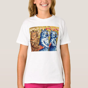 Camiseta Três gatos cantando por Louis Wain 
