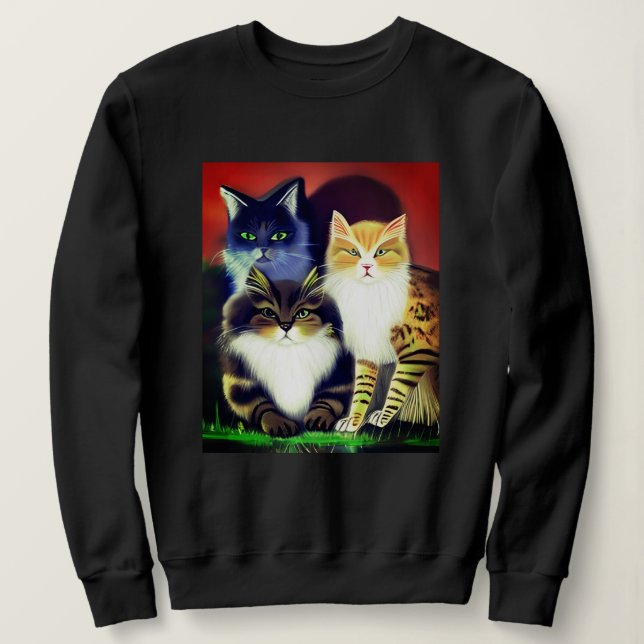 Camiseta Três Gatos com Atitude (Frente do Design)