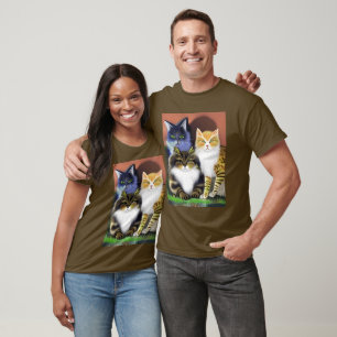 Camiseta Três Gatos com Atitude